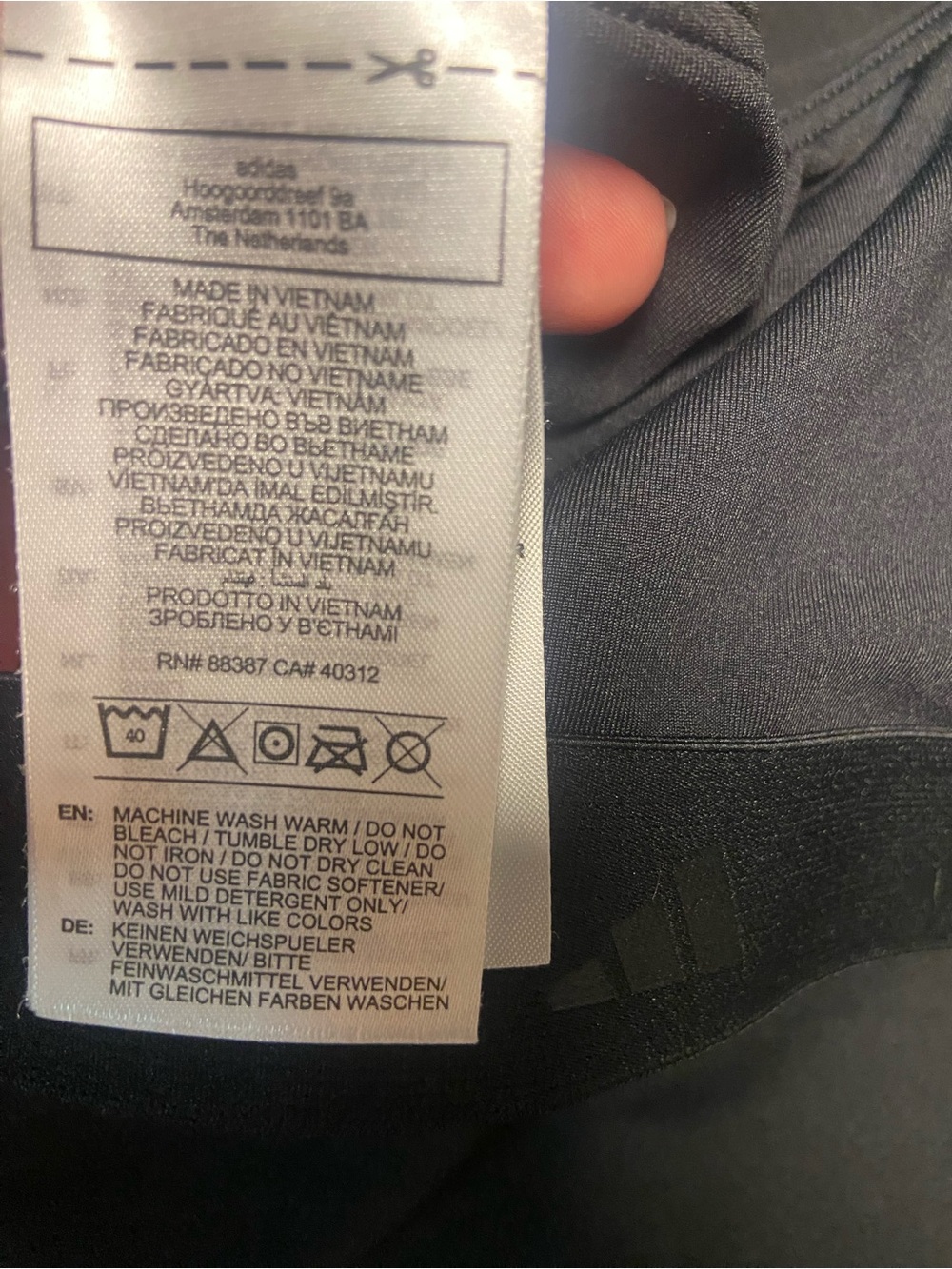 ADIDAS Black Cropped Racerback Tank Top - Picture 6 of 6